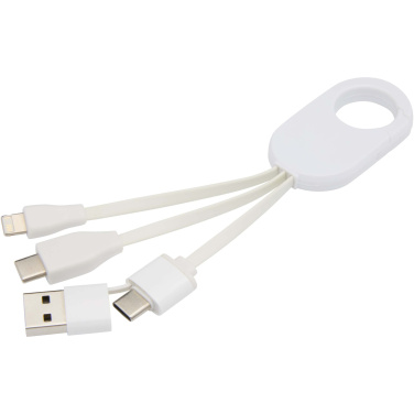 Logo trade promotional merchandise image of: Troop 4-in-1 recycled plastic charging cable