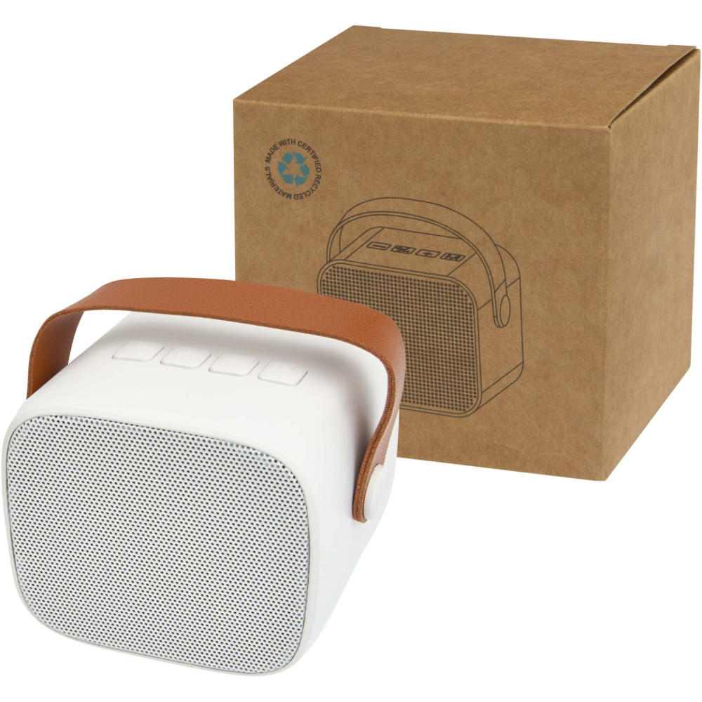 Logo trade corporate gifts image of: Diya 3W wireless recycled plastic speaker