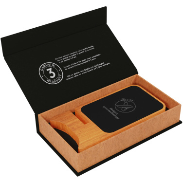 Logotrade promotional products photo of: SCX.design W16 10W light-up wireless wooden stand