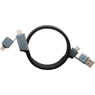 Logotrade promotional gift image of: SCX.design C52 100W 4-in-1 rPET magnetic ultra fast charging cable 