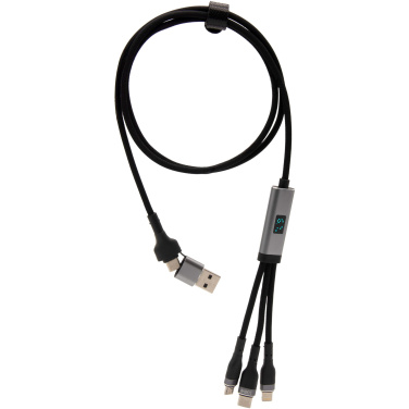 Logo trade promotional items image of: SCX.design C53 100W 5-in-1 rPET ultra fast charging cable