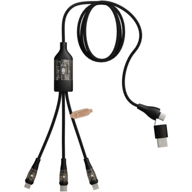 Logotrade promotional merchandise photo of: SCX.design C50 5-in-1 fast charging 100W/5A cable with digital display