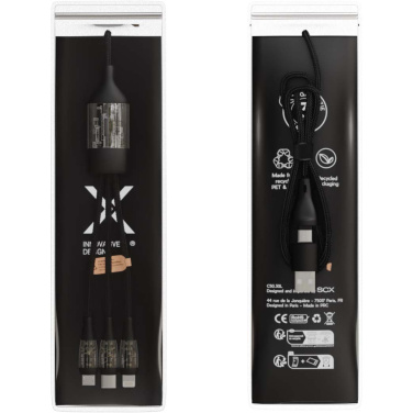 Logo trade promotional merchandise photo of: SCX.design C50 5-in-1 fast charging 100W/5A cable with digital display