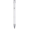 Moneta recycled aluminium ballpoint pen (blue ink), White