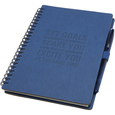 Logo trade business gift photo of: Slate reusable soft cover notebook and pen set (black ink)