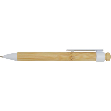 Logotrade promotional items photo of: Rattan bamboo and recycled plastic ballpoint pen (black ink)