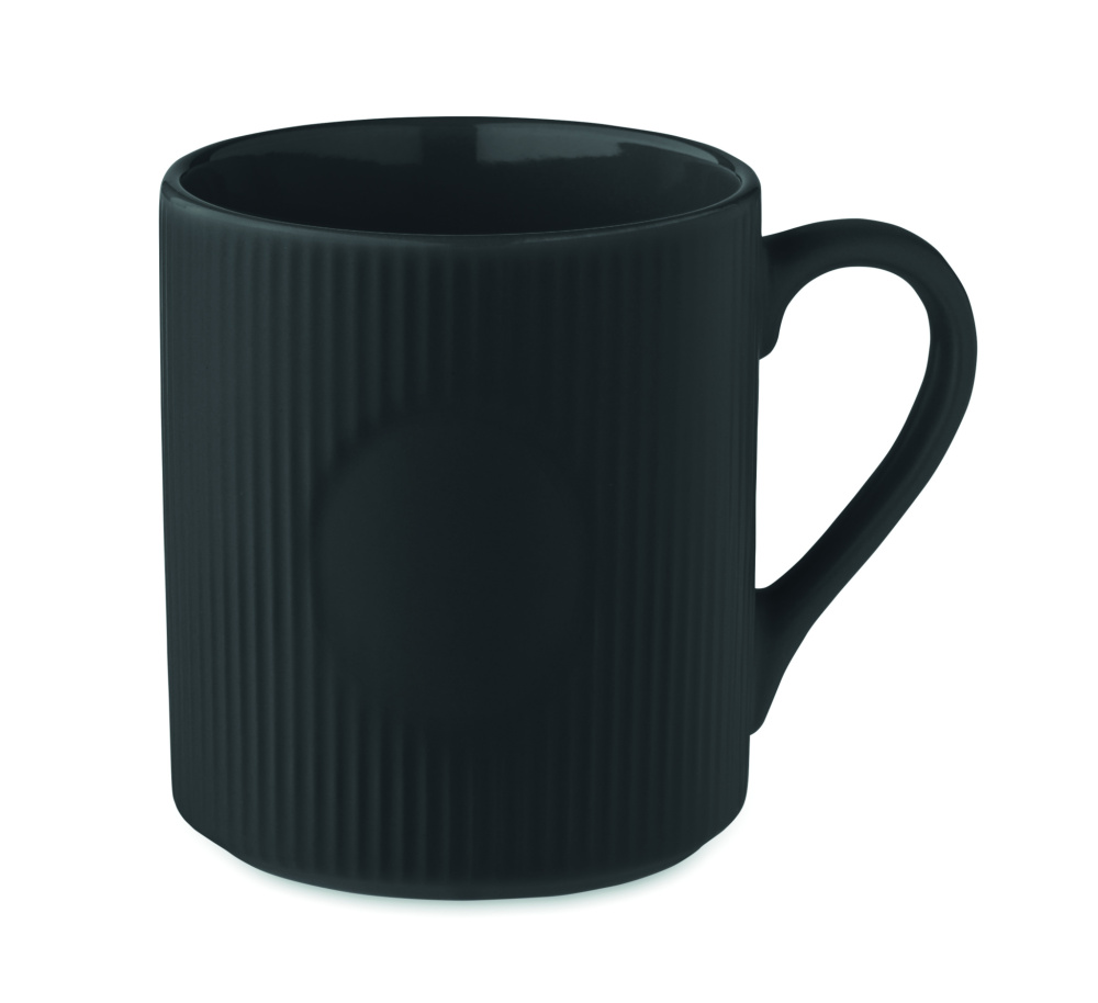 Logo trade promotional merchandise image of: Ribbed ceramic mug mat 340 ml