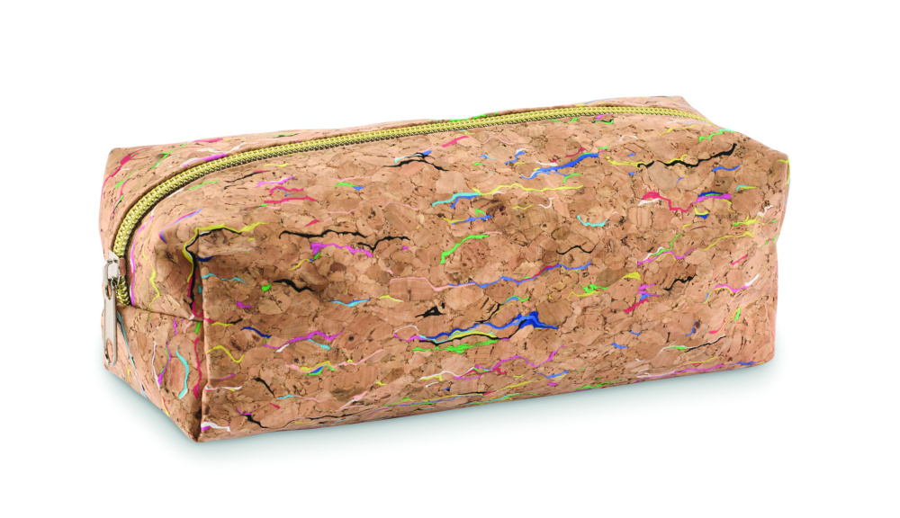 Logo trade corporate gifts picture of: Coloured cork pencil case