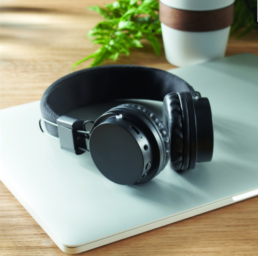 Logo trade advertising products picture of: ABS wireless foldable headphone