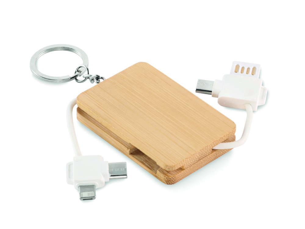 Logo trade promotional merchandise photo of: Key ring charging cable