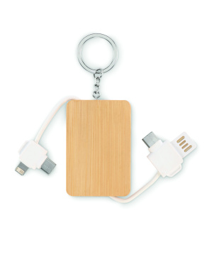 Logo trade promotional giveaways picture of: Key ring charging cable