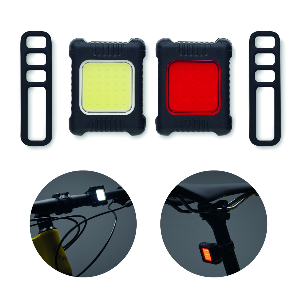 Logotrade promotional item image of: Rechargeable bike light set