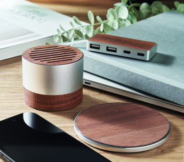 Logo trade corporate gifts image of: Recycled aluminium speaker