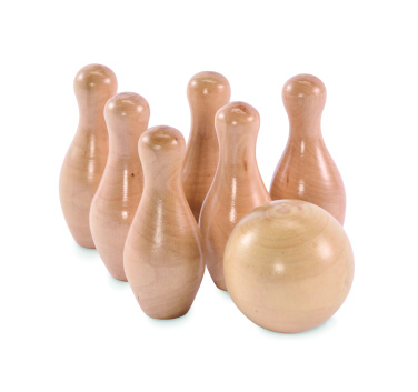 Logotrade promotional item image of: Mini pine wood bowling set