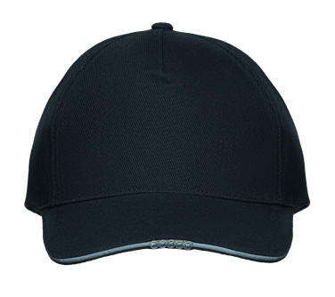 Logo trade promotional items image of: 5 panel LED cotton cap 220gr/m²