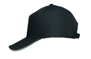 Logo trade promotional giveaways image of: 5 panel LED cotton cap 220gr/m²