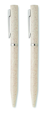 Logotrade promotional giveaways photo of: Wheat straw/ABS twist pen set