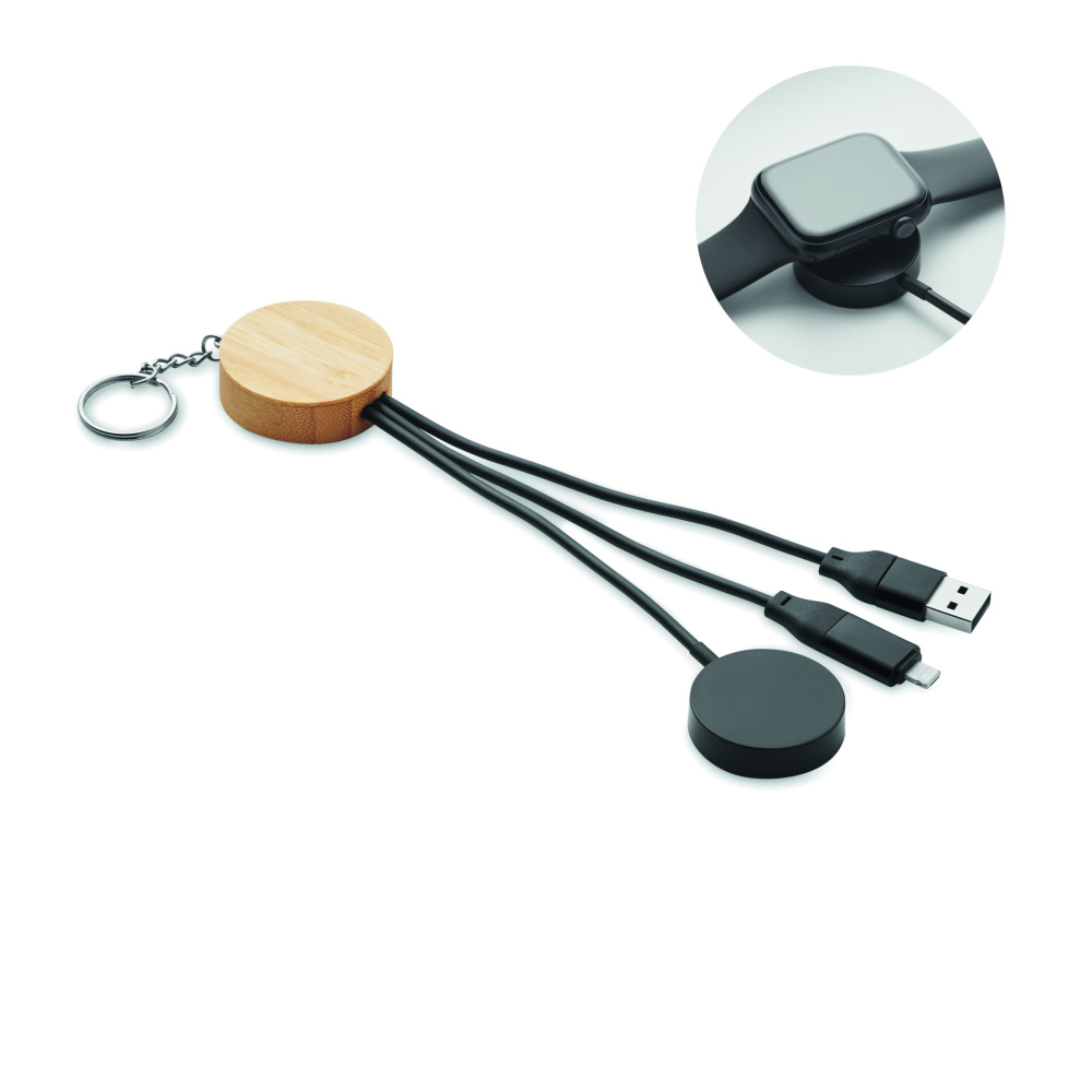 Logotrade promotional merchandise photo of: Key ring with 4 in 1 60W cable