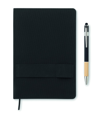 Logotrade promotional merchandise photo of: A5 RPET notebook with pen