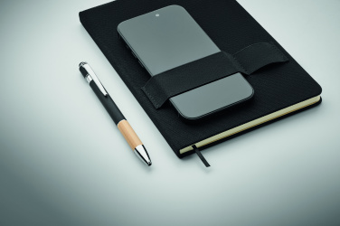 Logo trade business gift photo of: A5 RPET notebook with pen