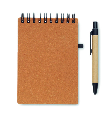 Logotrade promotional product picture of: Recycled notebook with ball pen