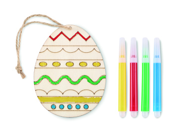 Logotrade business gift image of: Wooden egg painting set