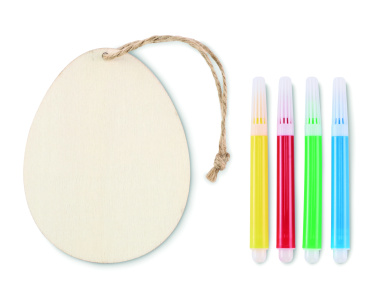 Logotrade promotional products photo of: Wooden egg painting set