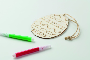 Logo trade promotional products picture of: Wooden egg painting set