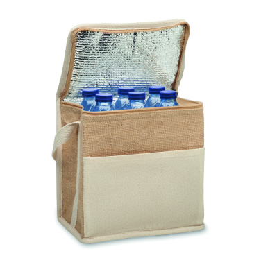 Logo trade promotional products picture of: Jute and canvas cooler bag 3L
