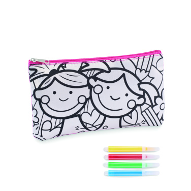 Logo trade advertising products image of: Pencil case with markers
