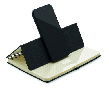 Logo trade promotional product photo of: A5 notebook with phone holder