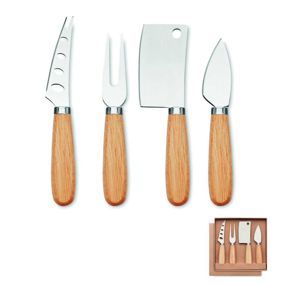 Logotrade promotional products photo of: Set of 4 cheese knives