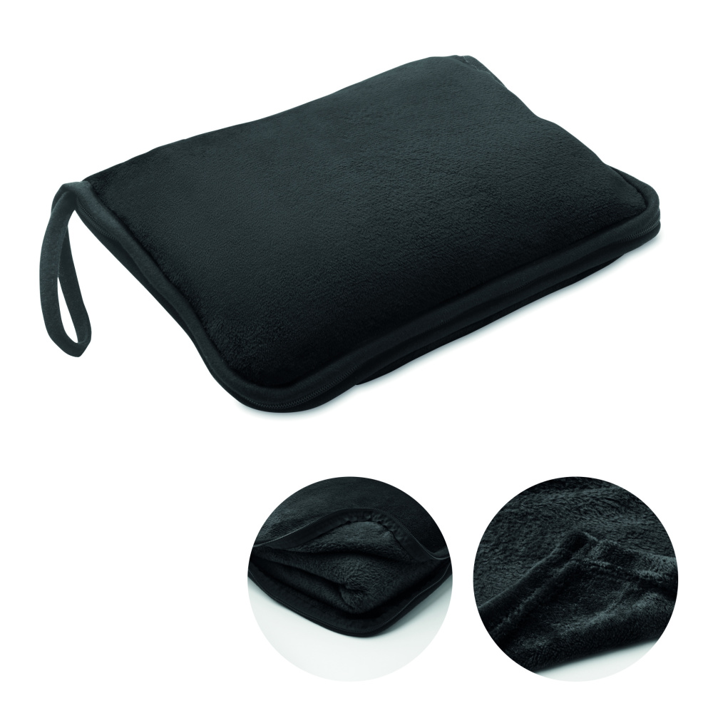 Logo trade corporate gift photo of: 2 in 1 travel blanket set