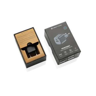 Logo trade promotional gift photo of: Urban Vitamin Monterey RCS recycled plastic 20W GAN charger