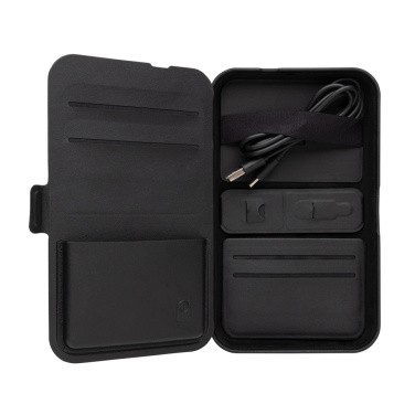 Logo trade business gift photo of: Swiss Peak RCS recycled travel case with 3 in 1 charger