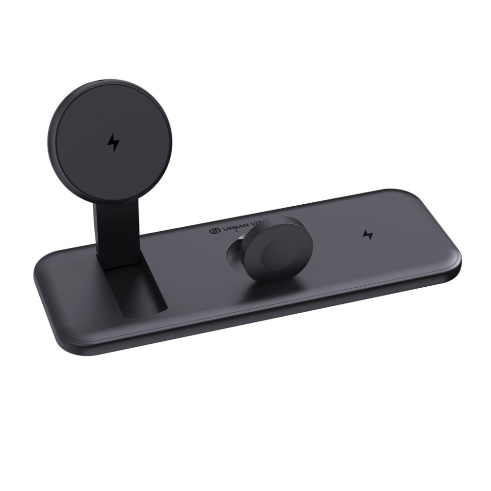 Logo trade promotional items image of: Urban Vitamin Torrance 3 in 1 magnetic 15W charger