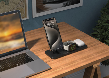 Logo trade promotional giveaways picture of: Urban Vitamin Torrance 3 in 1 magnetic 15W charger