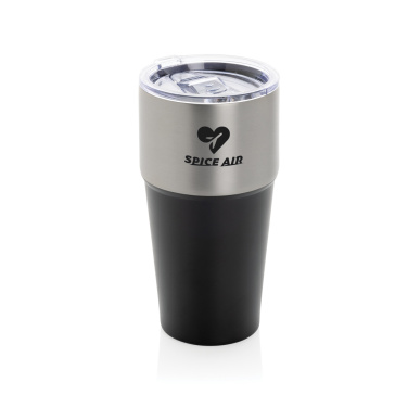 Logo trade corporate gifts image of: Fluid RCS certified recycled steel tumbler 500ml