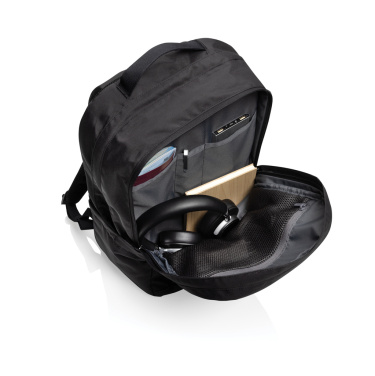 Logotrade advertising product picture of: SP Aware™ RPET Edin 100% recycled 15.6 inch laptop backpack