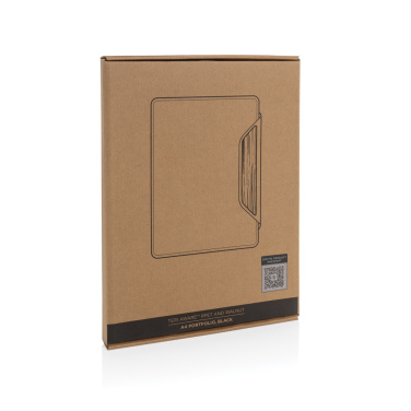 Logotrade promotional items photo of: Teri AWARE™ RPET and walnut A4 portfolio