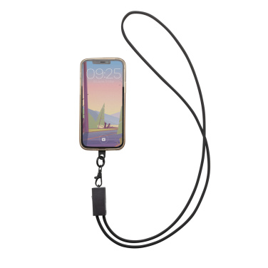 Logo trade corporate gifts image of: Terra RCS recycled PET phone cord with dual charge cable
