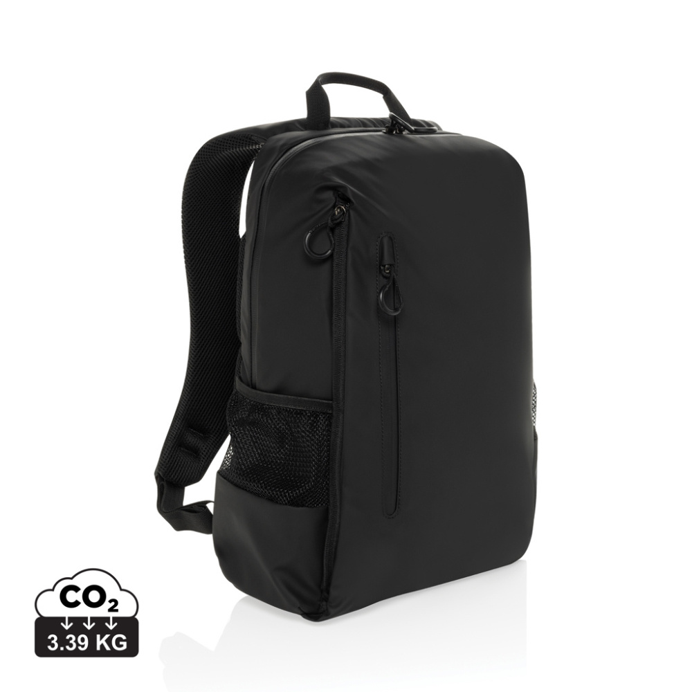 Logotrade promotional giveaway picture of: Lima Aware™ RPET water resistant 15.6 laptop backpack
