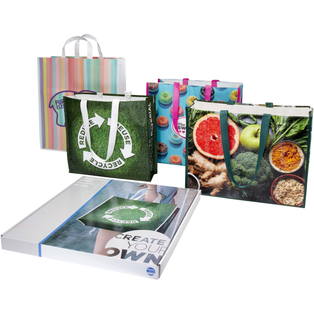 Logotrade promotional giveaway picture of: Laminated totes sample box