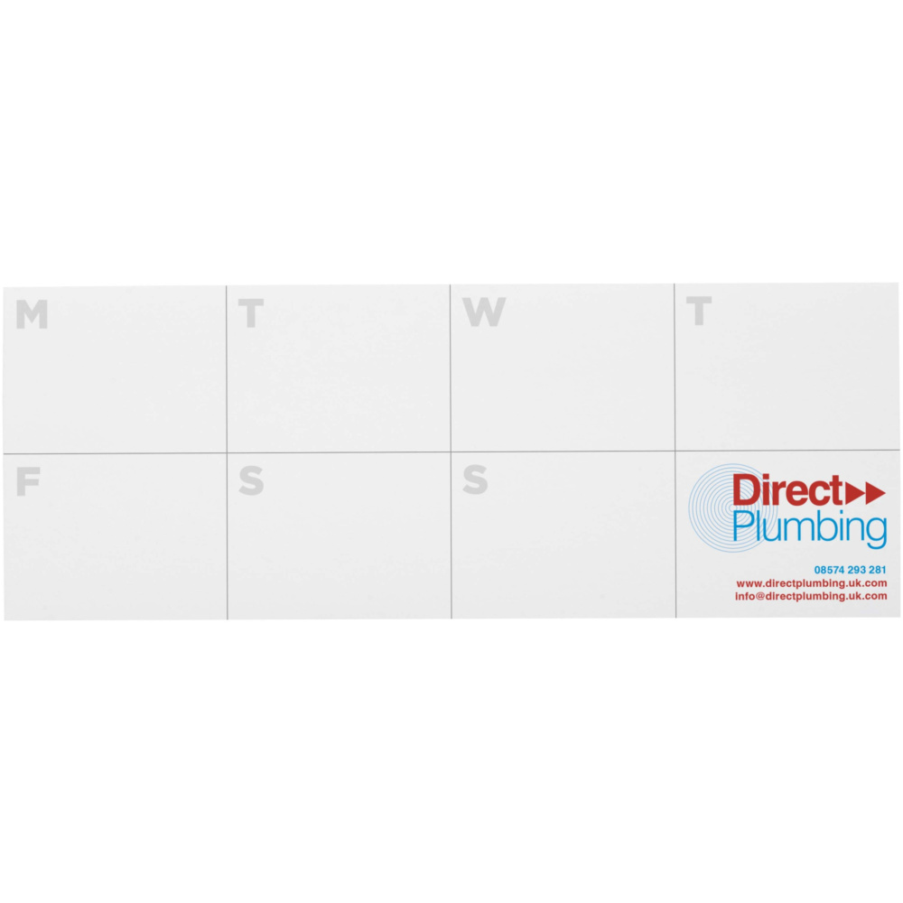 Logo trade promotional gifts image of: Sticky-Mate® recycled sticky notes with printed planner