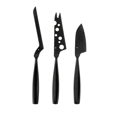 Logotrade promotional giveaway picture of: BOSKA Cheese Knife Set Monaco+ Black