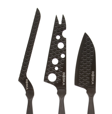 Logotrade advertising products photo of: BOSKA Cheese Knife Set Monaco+ Black