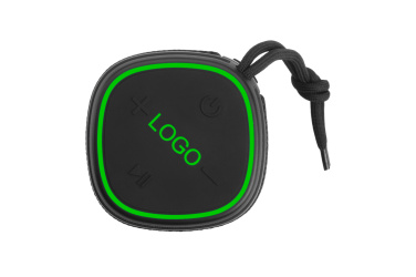 Logo trade promotional items image of: Bluetooth speaker HERMON Schwarzwolf