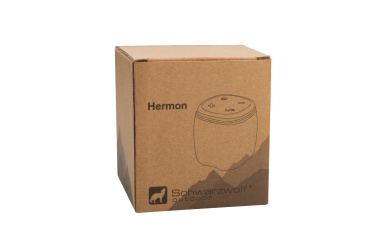 Logo trade promotional giveaways picture of: Bluetooth speaker HERMON Schwarzwolf