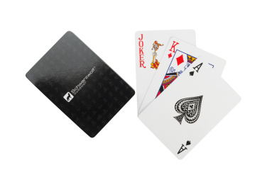 Logotrade promotional item image of: Set of playing cards and dice MURRAY Schwarzwolf