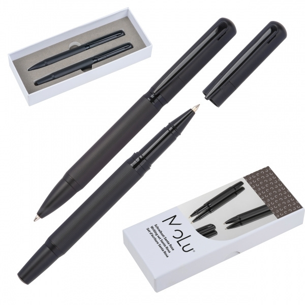 Logo trade promotional giveaways image of: Elegant MoLu writing set Santa Rosa